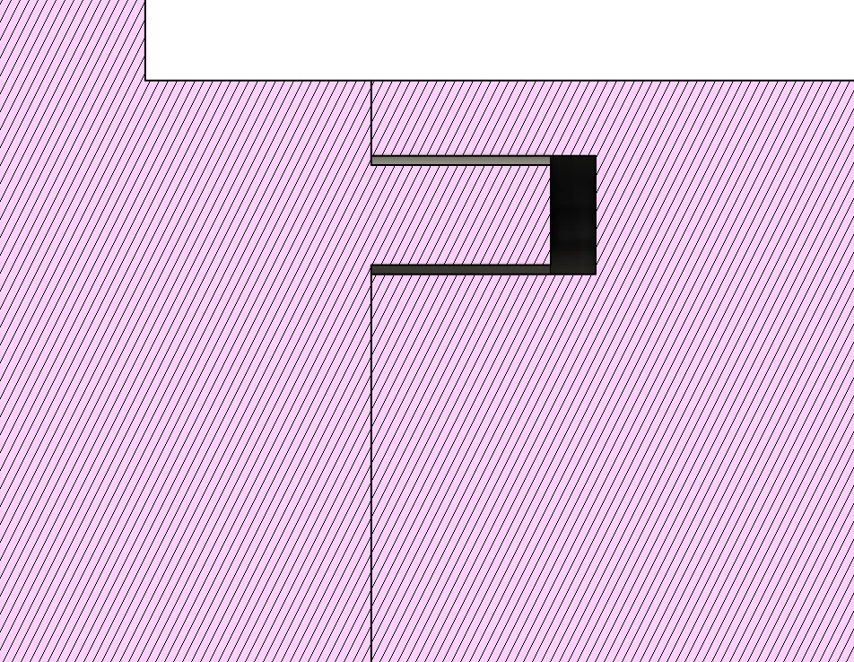 Registration peg cross-section