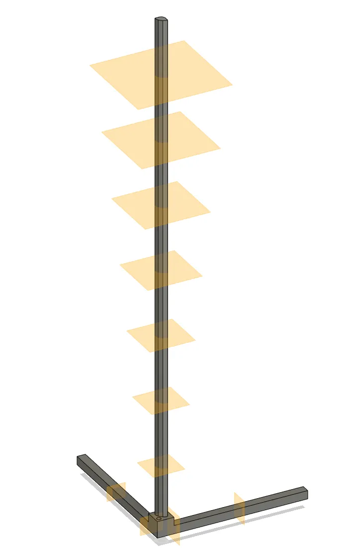 Whole lamp with offset planes